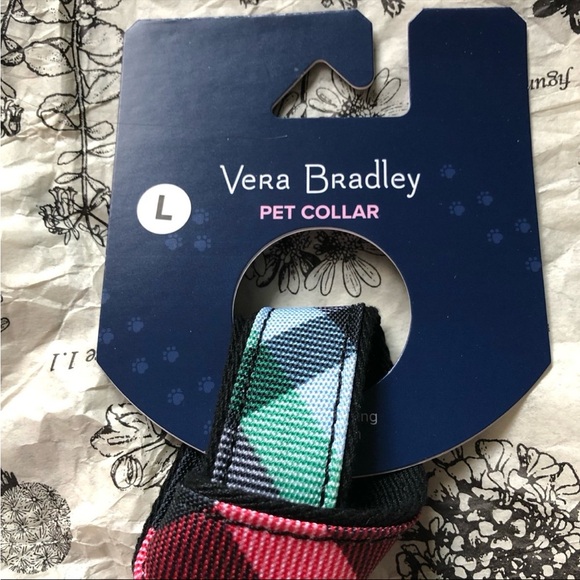 Vera Bradley Ribbons Plaid Dog Pet Collar - Picture 10 of 10